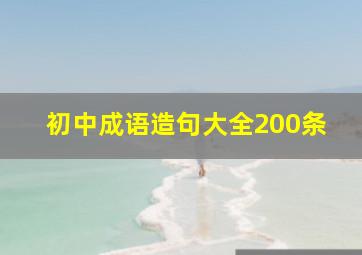 初中成语造句大全200条