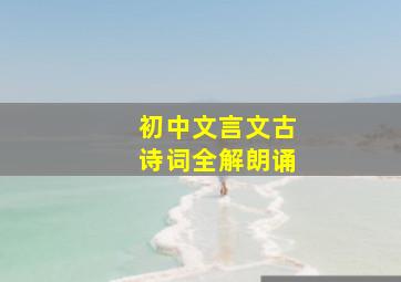 初中文言文古诗词全解朗诵