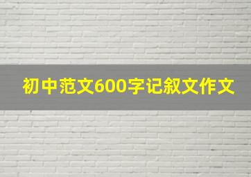 初中范文600字记叙文作文