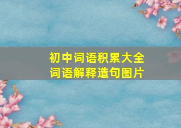 初中词语积累大全词语解释造句图片