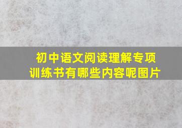 初中语文阅读理解专项训练书有哪些内容呢图片