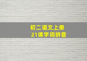 初二语文上册21课字词拼音