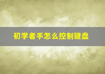 初学者手怎么控制键盘