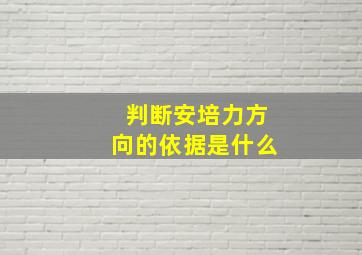 判断安培力方向的依据是什么