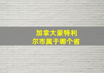 加拿大蒙特利尔市属于哪个省