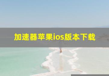 加速器苹果ios版本下载