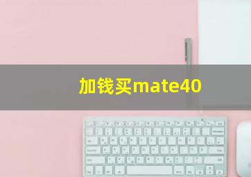 加钱买mate40