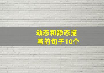 动态和静态描写的句子10个