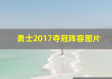 勇士2017夺冠阵容图片