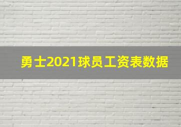 勇士2021球员工资表数据