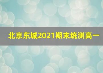 北京东城2021期末统测高一