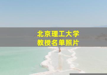 北京理工大学教授名单照片