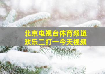 北京电视台体育频道欢乐二打一今天视频