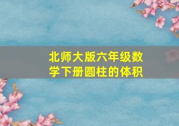 北师大版六年级数学下册圆柱的体积