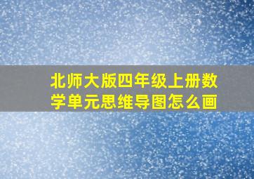 北师大版四年级上册数学单元思维导图怎么画