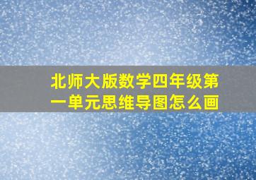 北师大版数学四年级第一单元思维导图怎么画