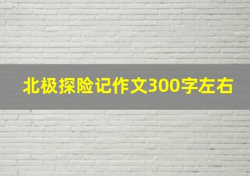 北极探险记作文300字左右