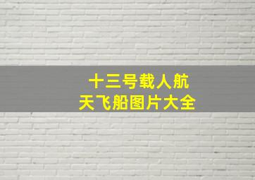 十三号载人航天飞船图片大全