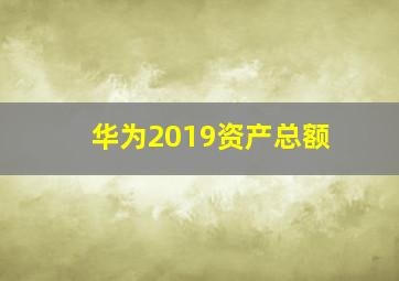 华为2019资产总额