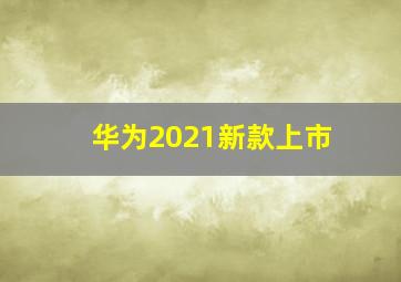 华为2021新款上市