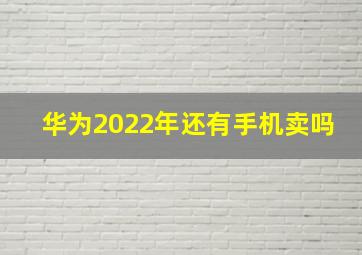 华为2022年还有手机卖吗