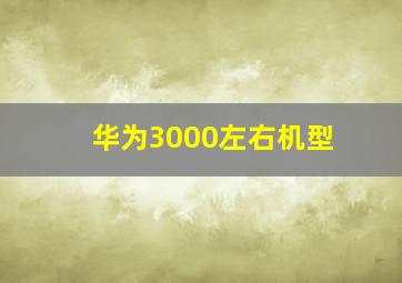 华为3000左右机型