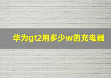 华为gt2用多少w的充电器