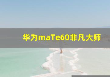 华为maTe60非凡大师