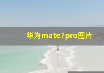 华为mate7pro图片