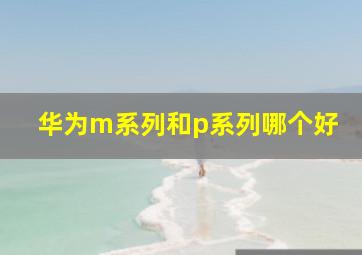 华为m系列和p系列哪个好