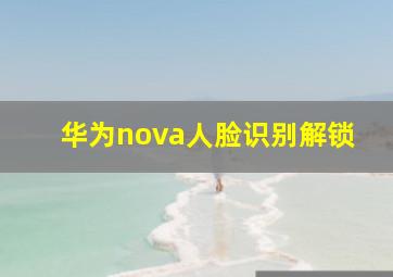 华为nova人脸识别解锁