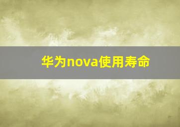 华为nova使用寿命