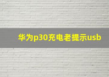 华为p30充电老提示usb