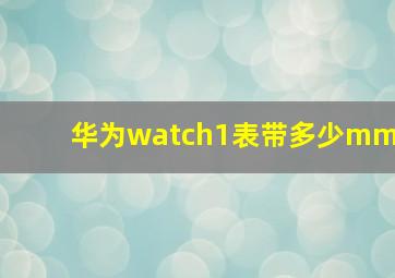 华为watch1表带多少mm