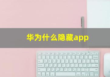 华为什么隐藏app