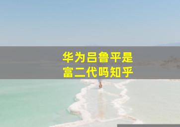 华为吕鲁平是富二代吗知乎