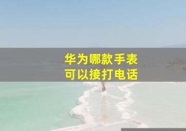 华为哪款手表可以接打电话