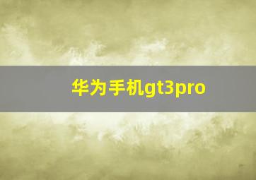 华为手机gt3pro