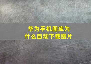 华为手机图库为什么自动下载图片