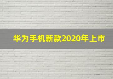 华为手机新款2020年上市