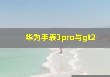 华为手表3pro与gt2