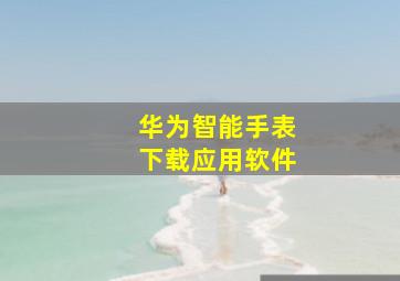 华为智能手表下载应用软件