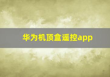 华为机顶盒遥控app