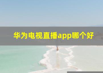 华为电视直播app哪个好