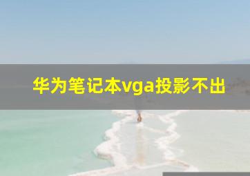 华为笔记本vga投影不出