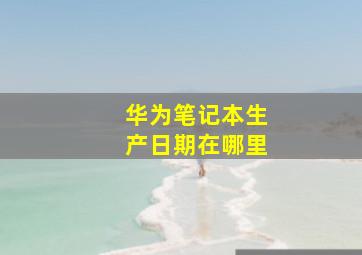 华为笔记本生产日期在哪里