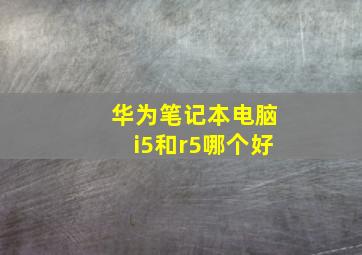 华为笔记本电脑i5和r5哪个好