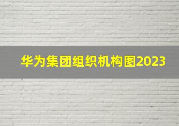 华为集团组织机构图2023