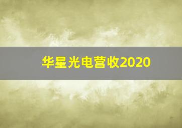 华星光电营收2020