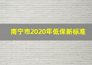 南宁市2020年低保新标准